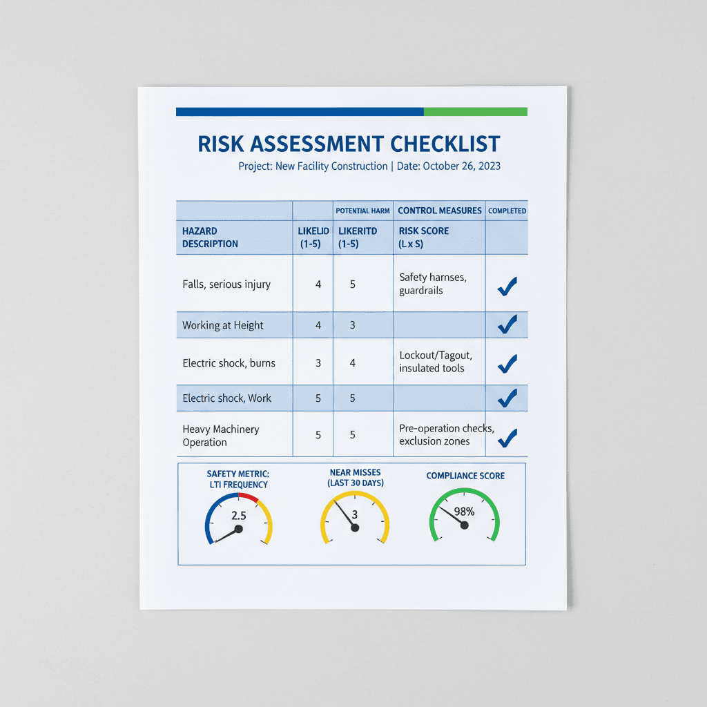 Risk assessment checklist