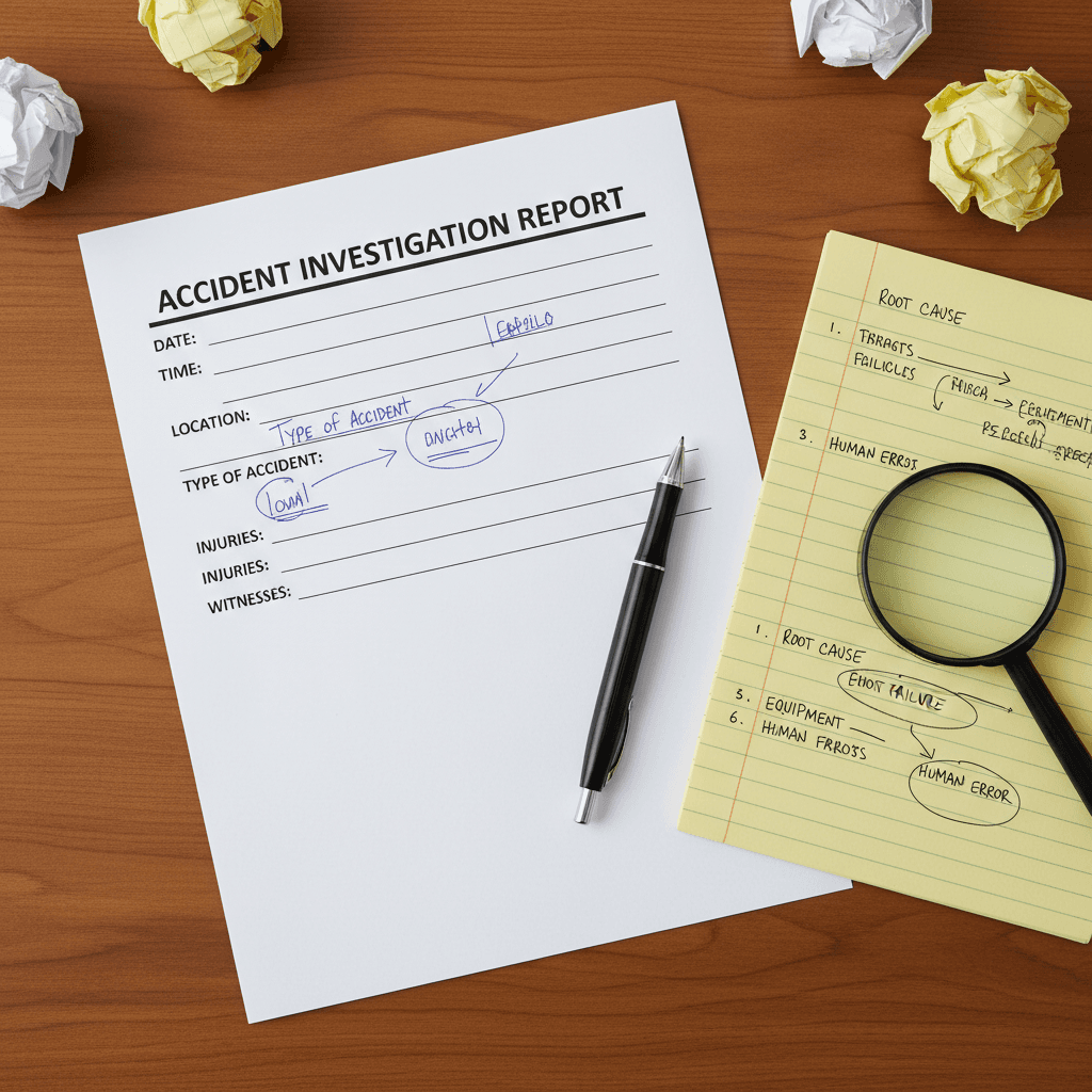 Accident investigation template