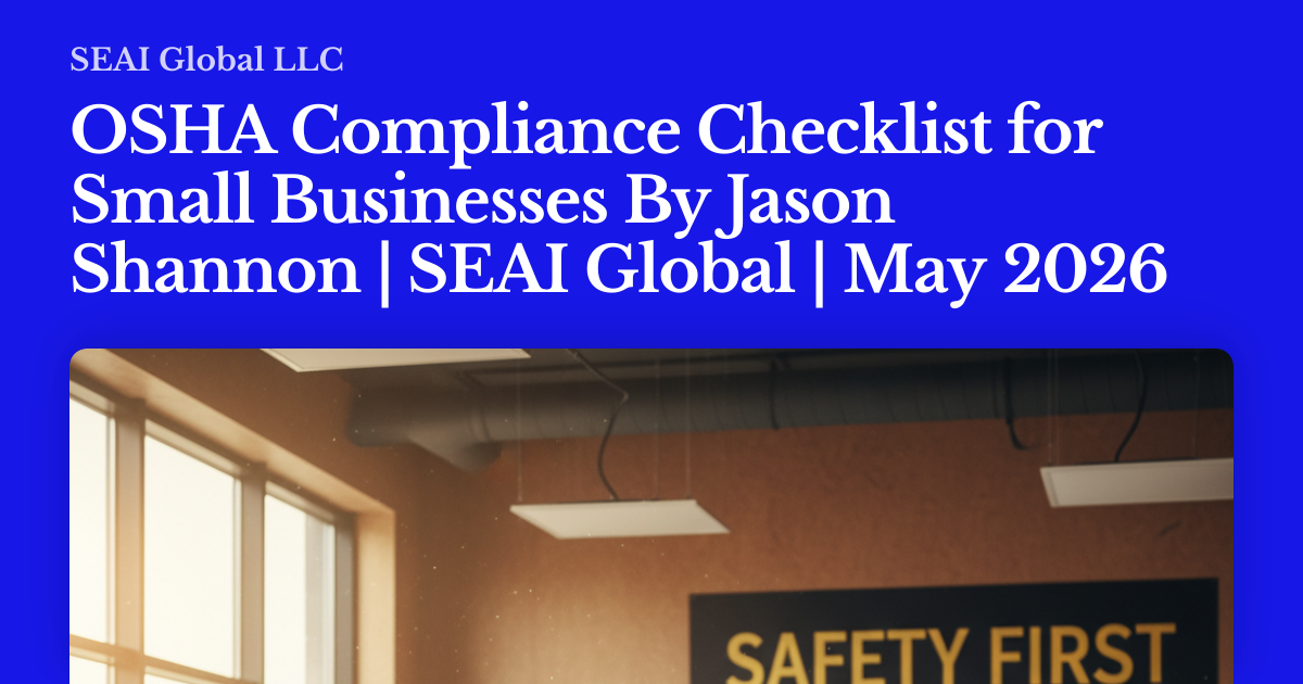 OSHA Compliance Checklist for Small Businesses By Jason Shannon | SEAI ...